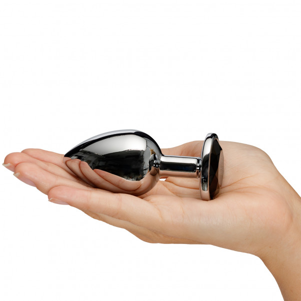 Sinful Black Jewel Stål Butt Plug Stor  50