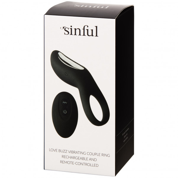 Sinful Buddy Opladelig Vibrerende Penisring billede af emballagen 90