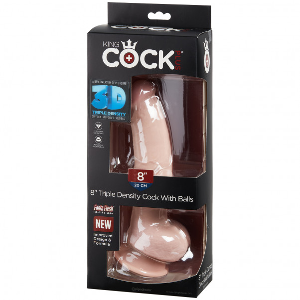 King Cock Plus Realistisk Dildo med Kugler 20 cm billede af emballagen 90