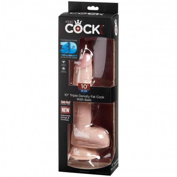 King Cock Plus Triple Density Fat Dildo med kugler 27,5 cm  90