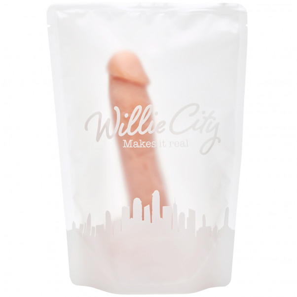 Willie City Luxe Realistisk Silikone Dildo 20 cm billede af emballagen 90