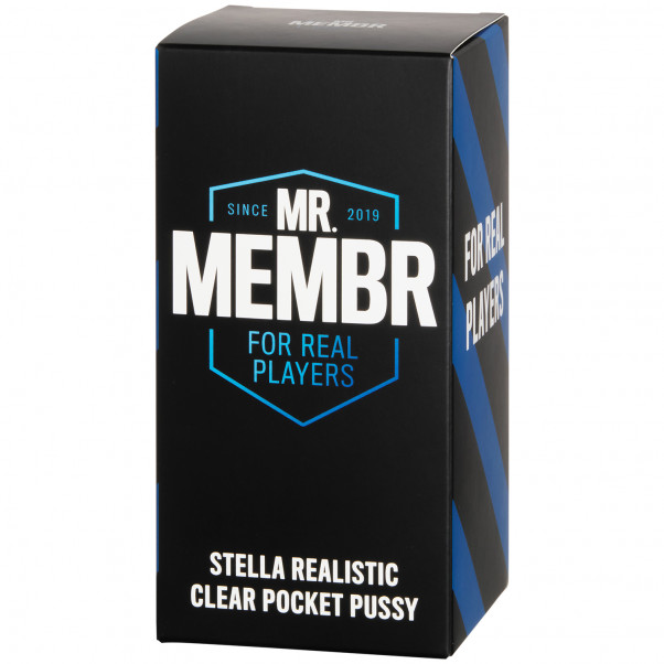 Mr. Membr Stella Realistisk Klar Pocket Pussy billede af emballagen 90