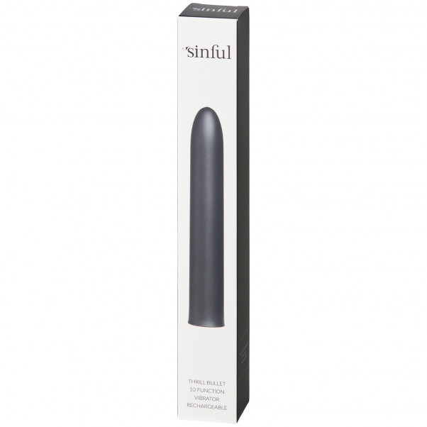 Sinful Thrill Bullet 10 Funktions Vibrator Opladelig billede af emballagen 90