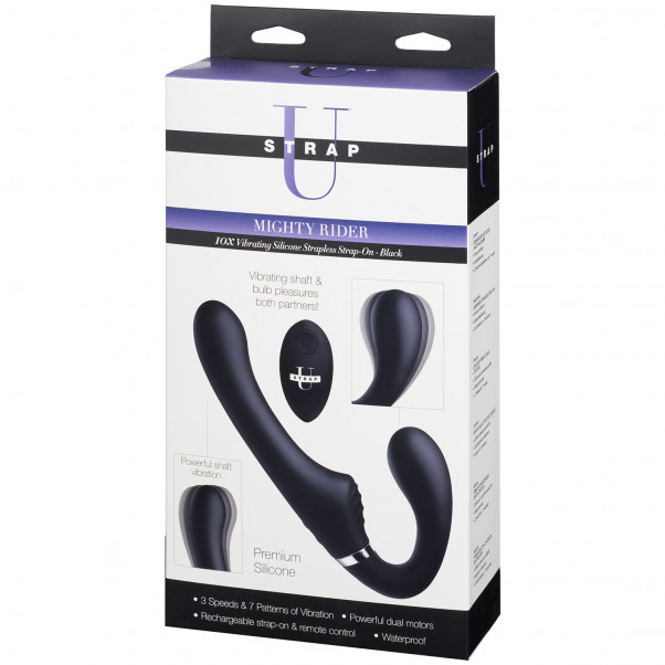 Strap U Mighty Rider Vibrerende Strap-on billede af emballagen 90