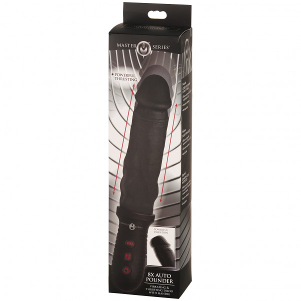 Master Series 8X Auto Pounder Thrusting Dildo billede af emballagen 90