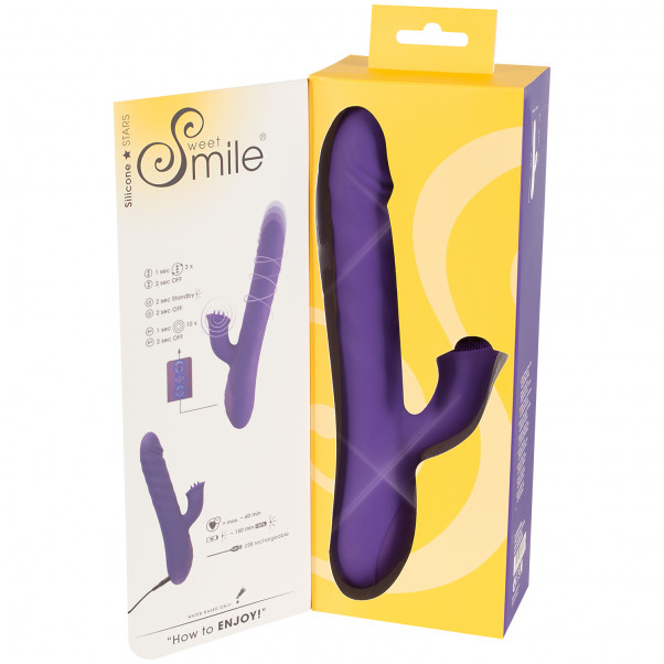 NEW Sweet Smile Thrusting Rabbit Vibrator billede af emballagen 90
