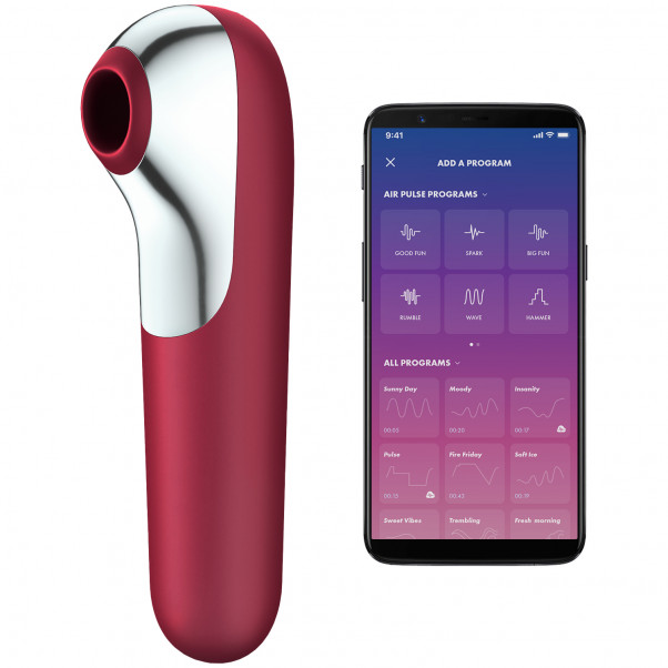 Satisfyer Dual Love Klitoris Stimulator Produktbillede med app 1
