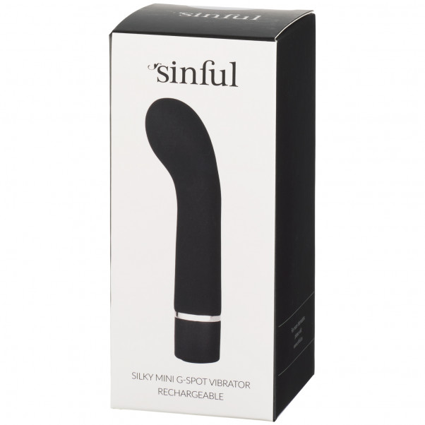 Sinful Silky Mini Opladelig G-Punkts Vibrator billede af emballagen 90