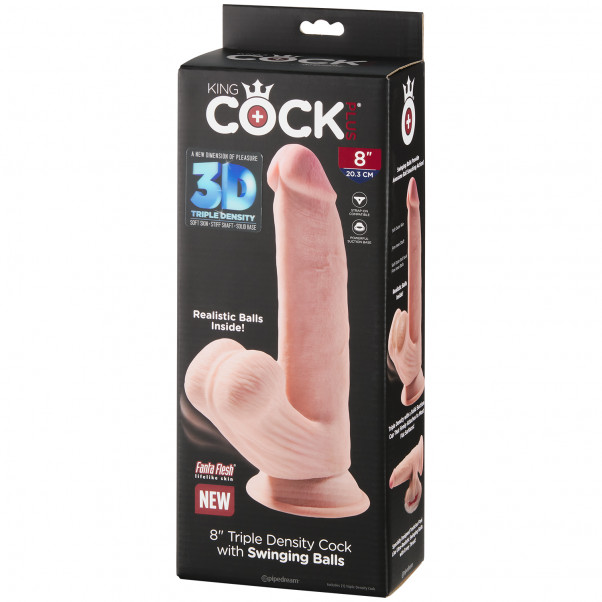 King Cock Plus Triple Density Swinging Balls Dildo 23,5 cm billede af emballagen 90