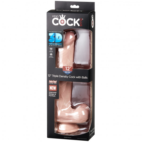 King Cock Plus Triple Density Dildo med Kugler 33 cm billede af emballagen 90