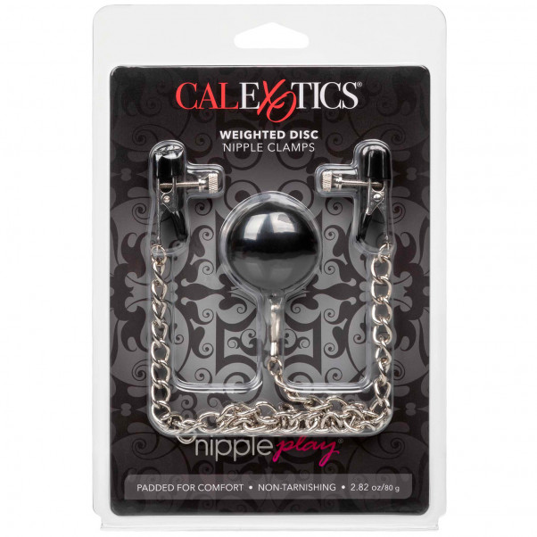 NEW - Calexotics Nipple Clamps med Vægt billede af emballagen 90
