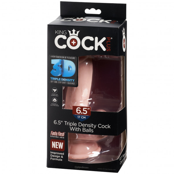 King Cock Plus Triple Density Dildo med Kugler 20 cm billede af emballagen 90