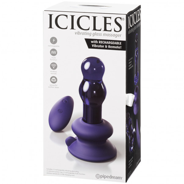 Icicles No 83 Vibrerende Glas Butt Plug  90