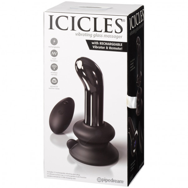 Icicles No 84 Vibrerende Glas P-Spot Plug billede af emballagen 90