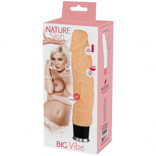 Nature Skin Big Vibe Lys Hud Dildo Vibrator 23,5 cm  90