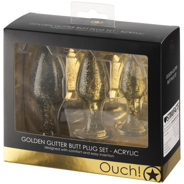 Ouch! Glitter Butt Plug Sæt Emballagebillede 90