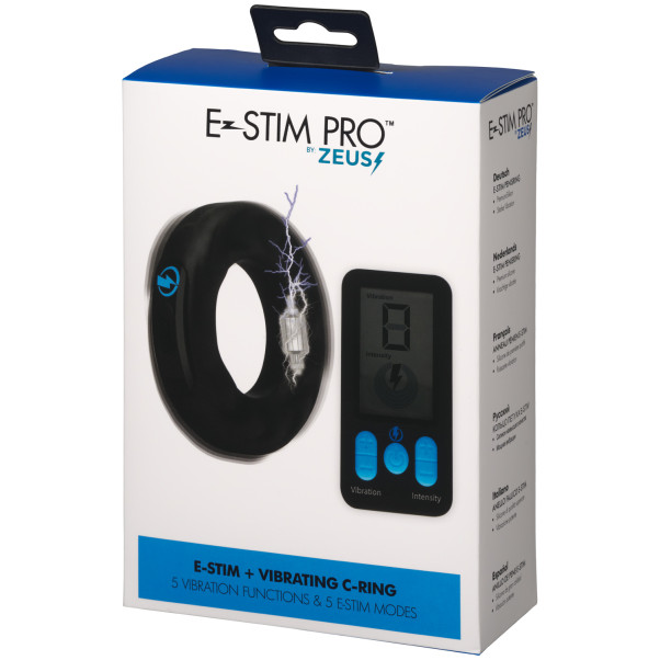 Zeus E-Stim Pro Vibrerende Fjernbetjent Penisring Emballagebillede 90