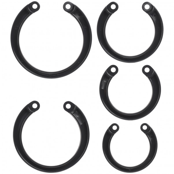 Mancage Sort Spare Ring Sæt 5 stk Produktbillede 1
