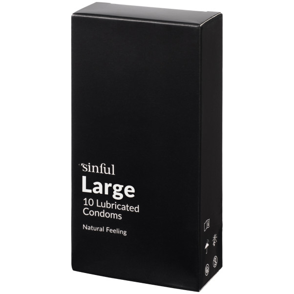 Sinful Large Kondomer 10 stk Produktbillede 1