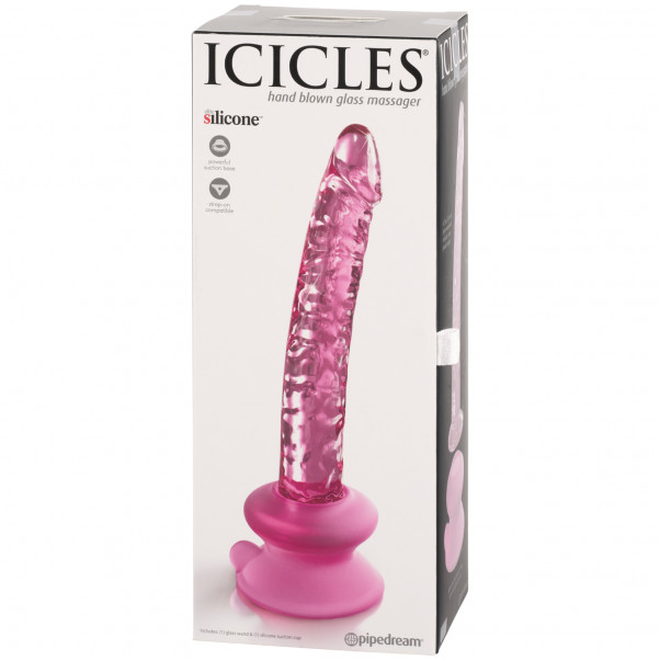 Icicles No 86 Pink Glas Dildo Emballagebillede 90