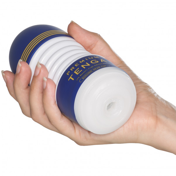 TENGA Premium Rolling Head Cup Masturbator Produktbillede med hånd 50