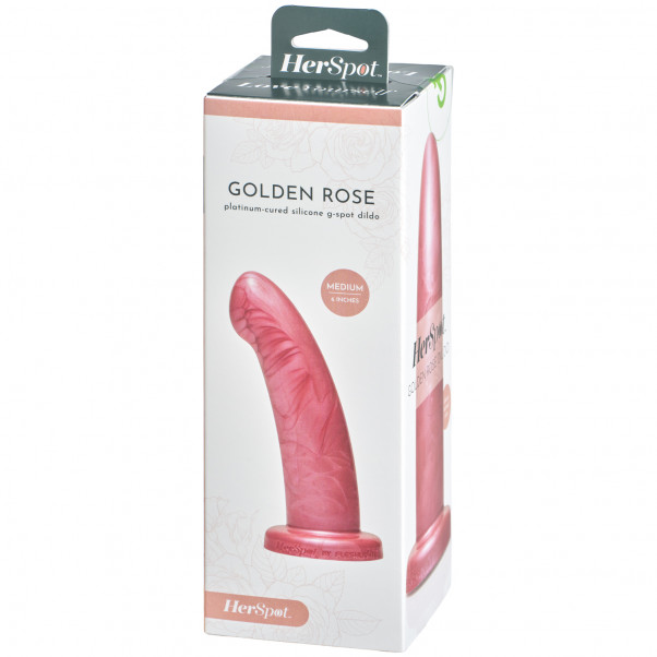 HerSpot Golden Rose Medium Dildo Emballagebillede 90
