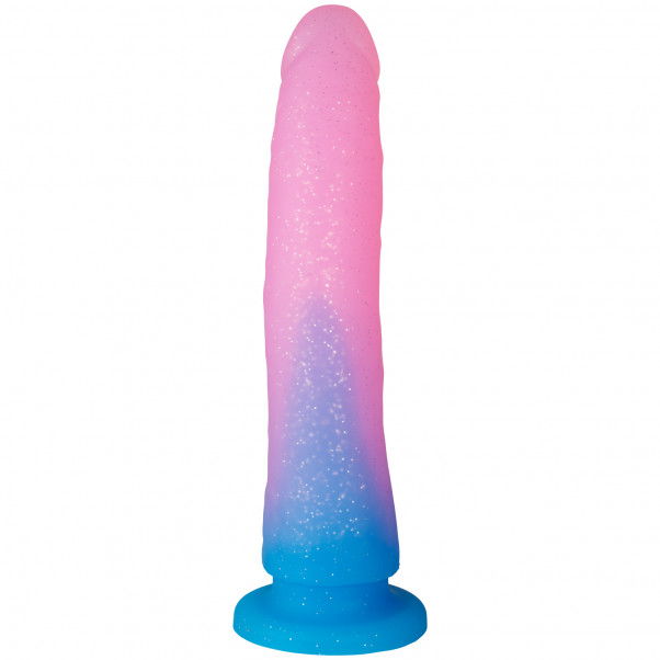 Baseks Gradient Glitter Large Blå Dildo 22,5 cm Produktbillede 2