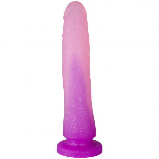 Baseks Tofarvet Glitter Medium Dildo 20 cm Produktbillede 2