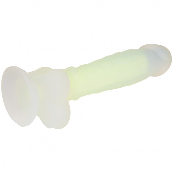 Baseks Glow in the Dark Gul Dildo 21,5 cm Produktbillede 4