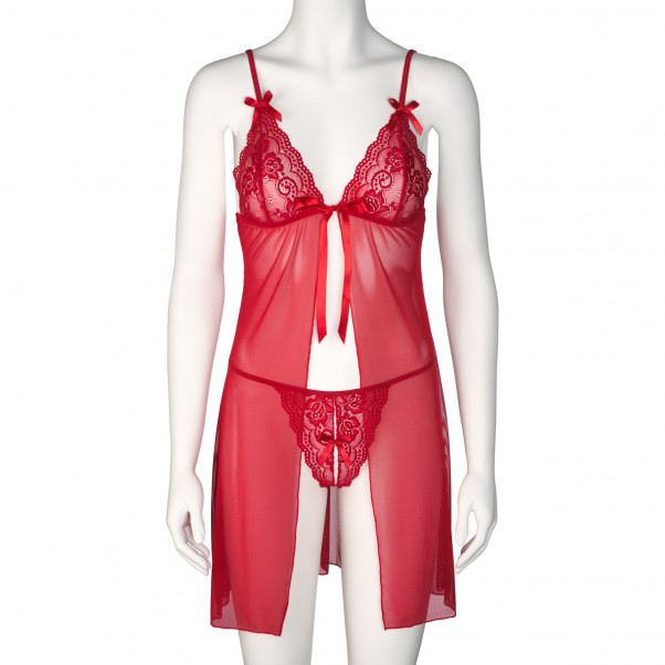 Nortie Gro Rød Blonde Babydoll Sæt Produktbillede 6