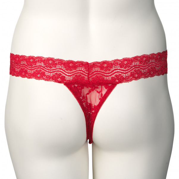 Nortie Malin Rød Bundløs Orgasme Perle G-streng Plus Size Produktbillede 8
