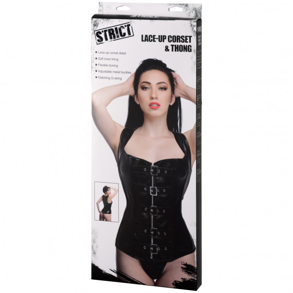 Strict Lace-Up Corsage og G-streng Emballagebillede 90