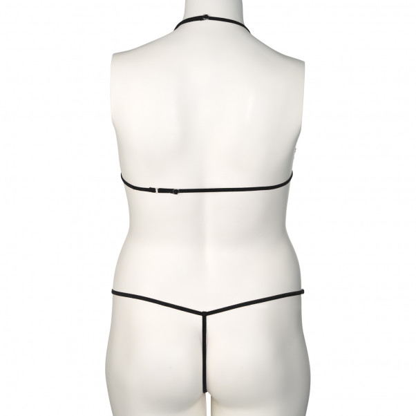 Nortie Friia Black Trekants BH og Bundløs G-Streng Sæt Plus Size Produktbillede 8