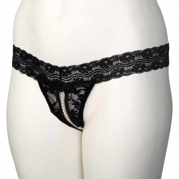Nortie Malin Sort Bundløs Orgasme Perle G-streng Plus Size Produktbillede 7