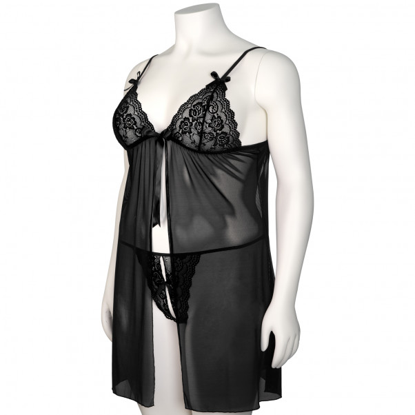 Nortie Gro Sort Blonde Babydoll Sæt Plus Size Produktbillede 7