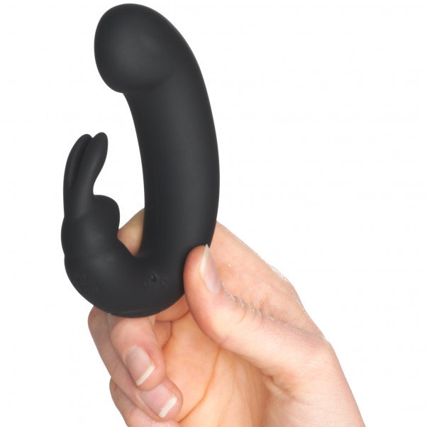 Fifty Shades of Grey Sensation Opladelig G-Punkts Rabbit Vibrator Produktbillede med hånd 50