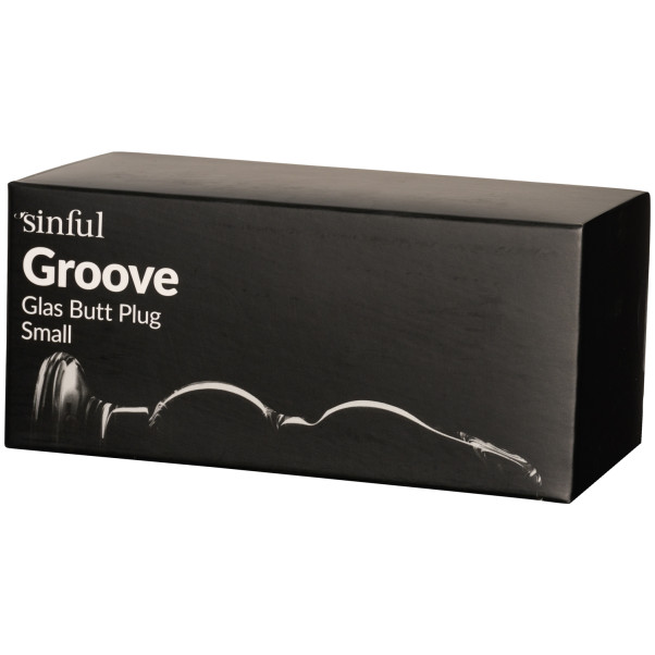 Sinful Groove Small Glas Butt Plug Emballagebillede 90
