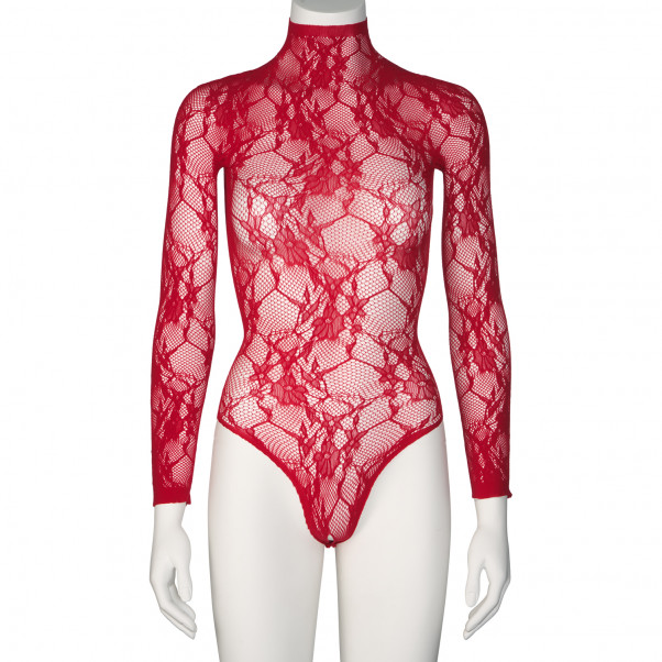 Nortie Riga Rød Blonde Bundløs Bodystocking Produktbillede 6