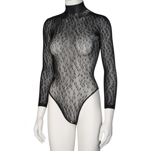 Nortie Oda Sort Leopard Bundløs Bodystocking Produktbillede 7