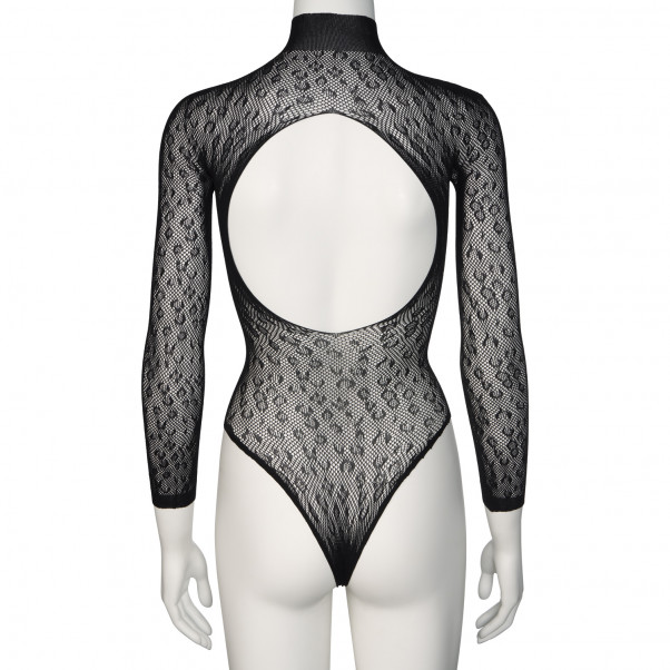 Nortie Oda Sort Leopard Bundløs Bodystocking Produktbillede 8