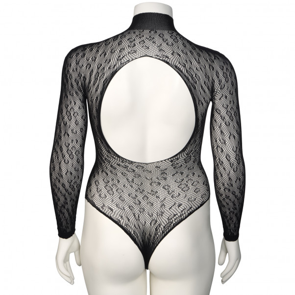 Nortie Oda Sort Leopard Bundløs Bodystocking Plus Size Produktbillede 8