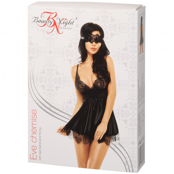 Beauty Night Eve Sort Chemise Emballagebillede 90