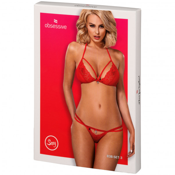 Obsessive Rød Blonde BH Sæt  Emballagebillede 90