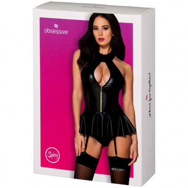 Obsessive Wetlook Korset og Trusser Emballagebillede 90