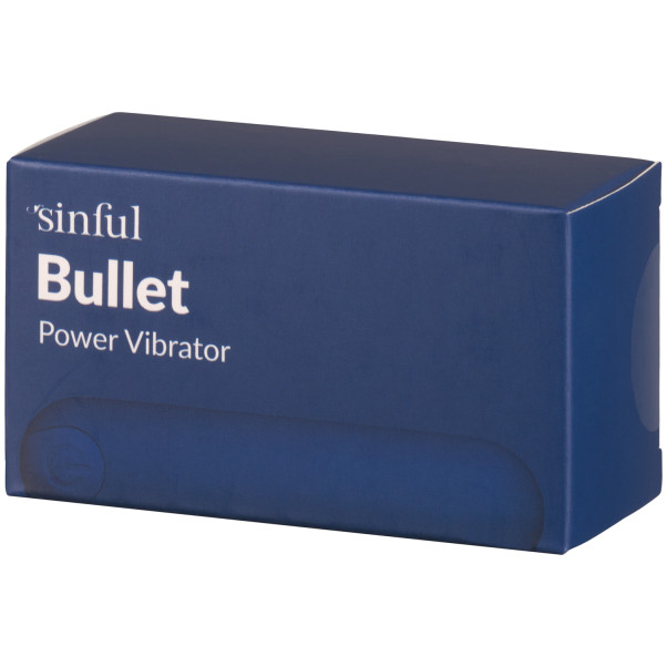 Sinful Business Blue Opladelig Power Bullet Vibrator Emballagebillede 90