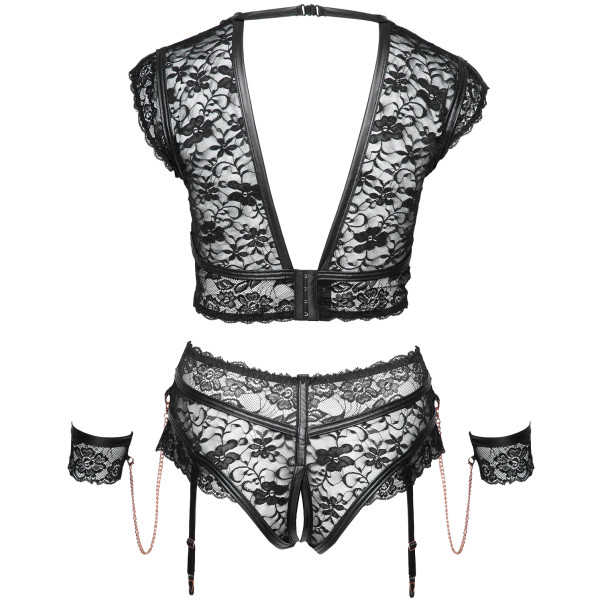 Cottelli Bondage Bundløst Sæt med Manchetter Plus Size Produktbillede 4