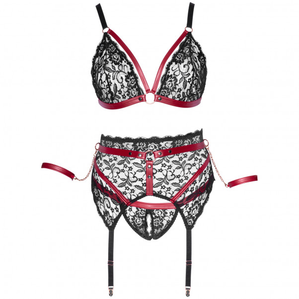 Cottelli Bondage BH og Bundløs Trusse Sæt Plus Size Produktbillede 3