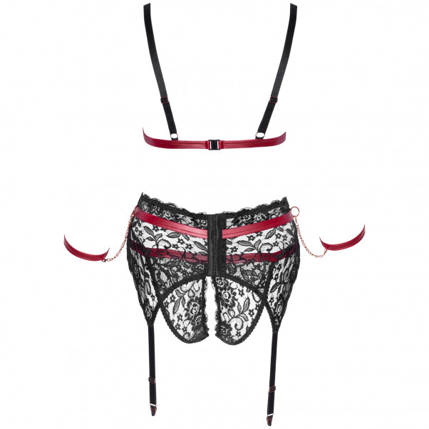 Cottelli Bondage BH og Bundløs Trusse Sæt Plus Size Produktbillede 4