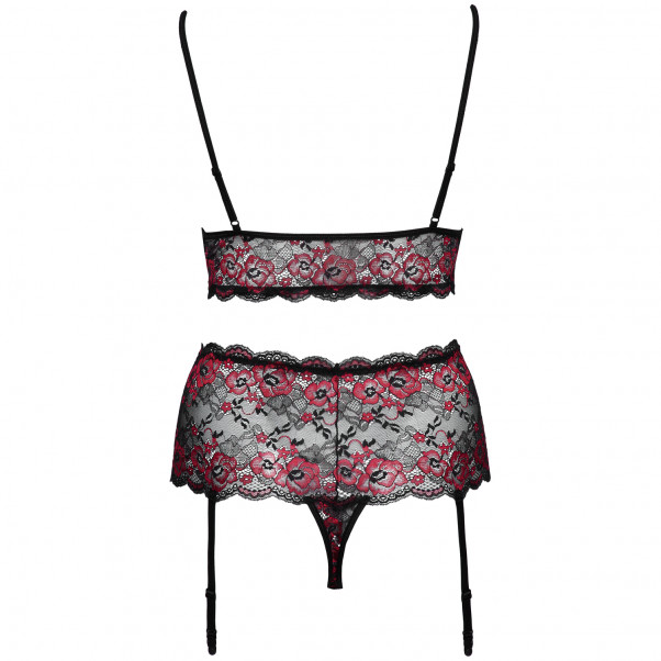 Cottelli Curves Bundløs Rød Blonde Peek-a-Boo BH Sæt Plus Size Produktbillede 4