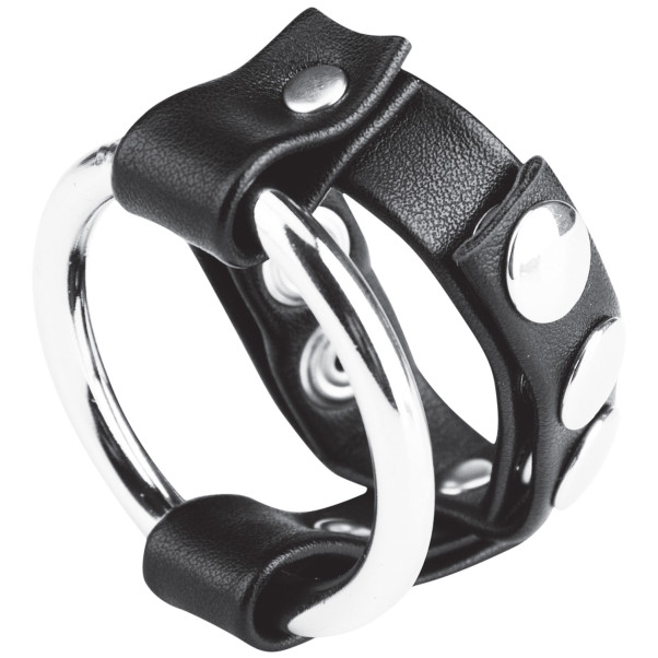 Blue Line C&B Gear Metal Penisring med Justerbar Snap Testikelstrop Produktbillede 1